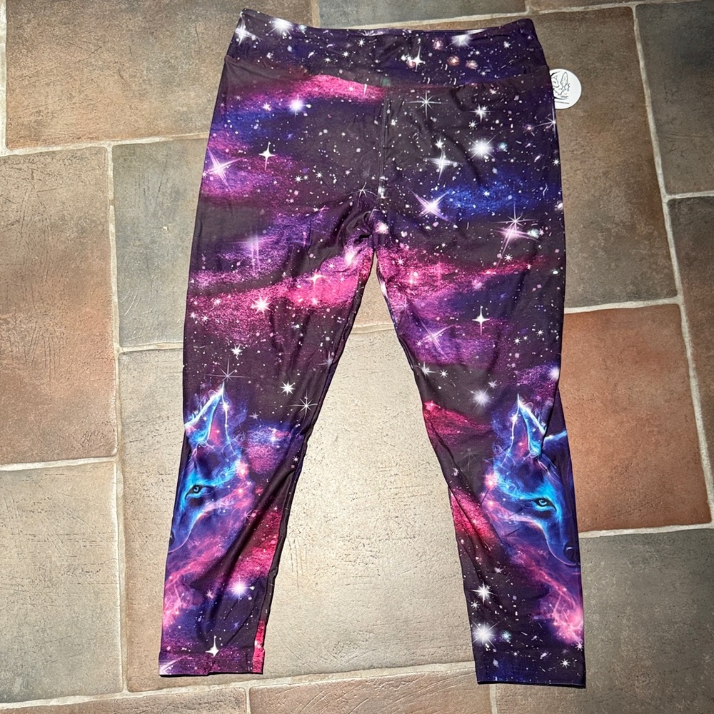 Galaxy Fox plus size super soft leggings Sz XXL NWT